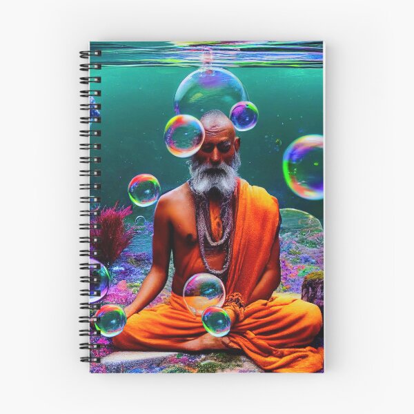 Item preview, indian sadu meditating under water designed and sold by Aliveforfun.
