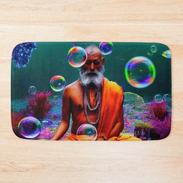 Item preview, indian sadu meditating under water designed and sold by Aliveforfun.