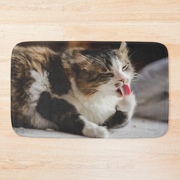 Item preview, Funny Cat Licking Cleaning Paw Cutest Cat Pics designed and sold by CutestCatPics.