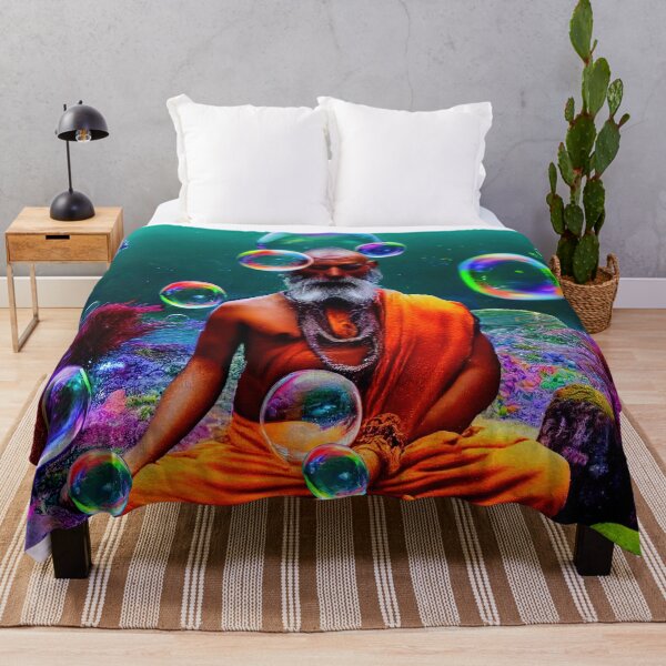 Item preview, indian sadu meditating under water designed and sold by Aliveforfun.