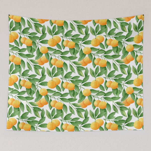 Item preview, Watercolor Tangerines Pattern designed and sold by helga-wigandt.
