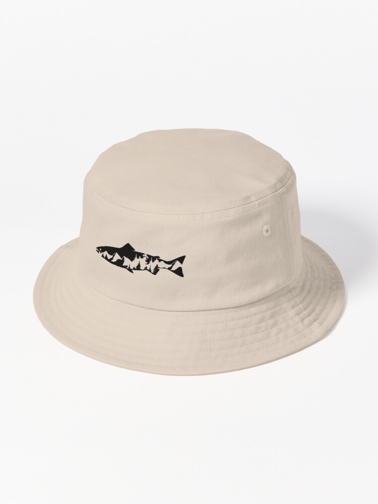 fly fishing flies in a vertical pattern | Bucket Hat