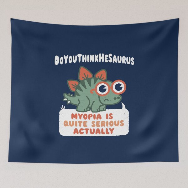 Item preview, Do you thinkhesaurus - myopia pun Dad joke kawaii spectacle dinosaur designed and sold by WeirdPunderful.