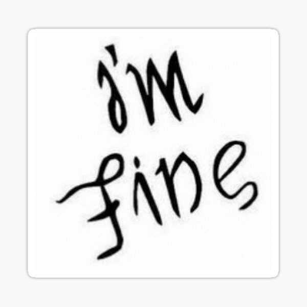 Bts Love Yourself Ambigram I M Fine Save Me Sticker By Twentyfan Redbubble