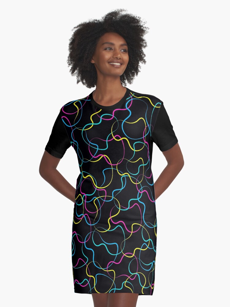 Neon and black dress best sale