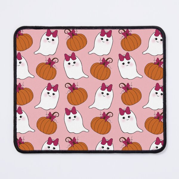 Item preview, Cute Girly Ghost and Pumpkin Halloween Pattern designed and sold by Toshi and Co..