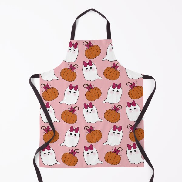 Item preview, Cute Girly Ghost and Pumpkin Halloween Pattern designed and sold by Toshi and Co..