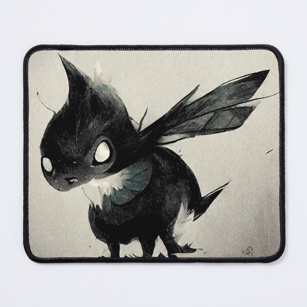 Item preview, small black and white monster designed and sold by PeanutArtCorner.