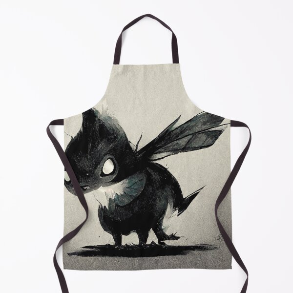 Item preview, small black and white monster designed and sold by PeanutArtCorner.