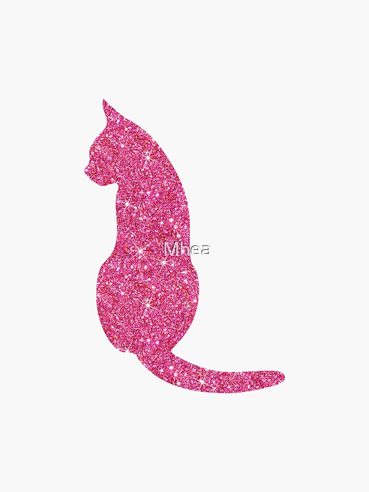 Pink glitter heart - PRINTED IMAGE Sticker for Sale by Mhea