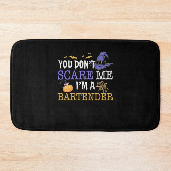 Item preview, You Don't Scare Me I'm A Bartender Halloween lover funny cool october retro horror cute designed and sold by elizabethdawnn.