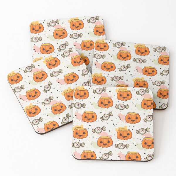 Item preview, Halloween pattern party pumpkins and eye candy designed and sold by Rub14ekArts.