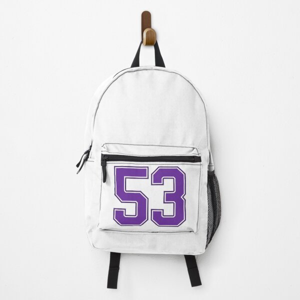 Vista previa del artículo con la obra «Morado Número 53 camiseta deportiva de la suerte cincuenta y tres», diseñado y vendido por HeavyStyle.