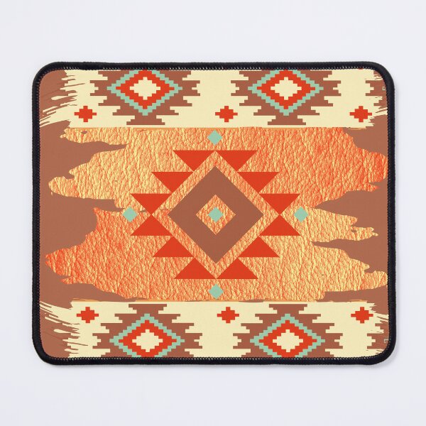 Item preview, Western Tribal Pattern In Browns, Turquoise, and Orange designed and sold by handsoftime2020.