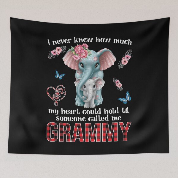 Item preview, I Never Knew How Much My Heart Could Hold Til Someone Called Me Grammy funny cute colorful vintage elephant designed and sold by beckadamr.