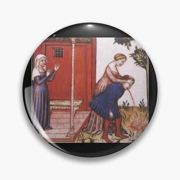 Item preview, Medieval hang over man being sick vomiting in the garden designed and sold by MindChirp.