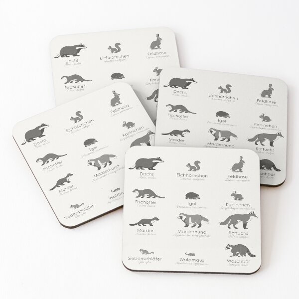 Item preview, Native forest animals infographic / display board (German) designed and sold by Iris Luckhaus.