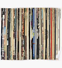 Classic Rock Vinyl Records Poster
