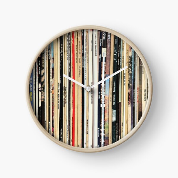 Classic Rock Vinyl Records Clock