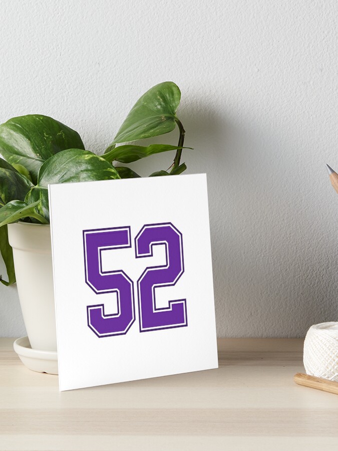 Number 52 lucky sports jersey fifty two Sticker for Sale by HeavyStyle