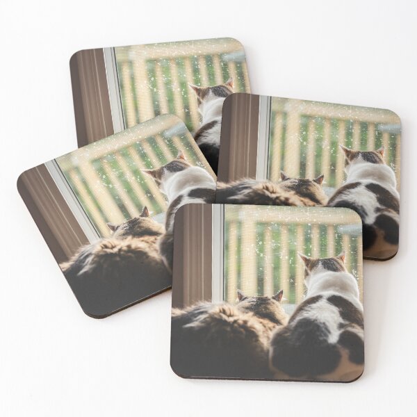Item preview, Kittens Looking Out Door Raining Cutest Cat Pics designed and sold by CutestCatPics.