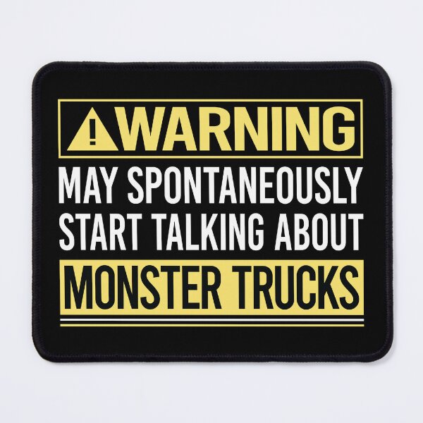 Item preview, Warning About Monster Truck Trucks designed and sold by WrightTrouble.