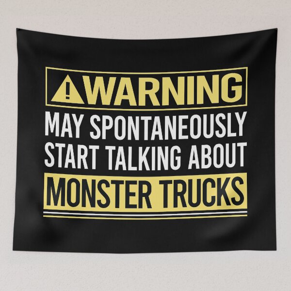 Item preview, Warning About Monster Truck Trucks designed and sold by WrightTrouble.