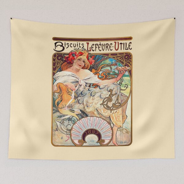 Item preview, Biscuits Lefèvre-Utile by Alphonse Mucha. Art Nouveau Poster designed and sold by el-padre.