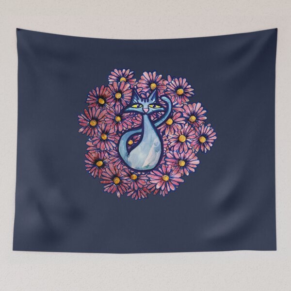 Item preview, Blue Cat Daisies designed and sold by FrictionMaxxing.