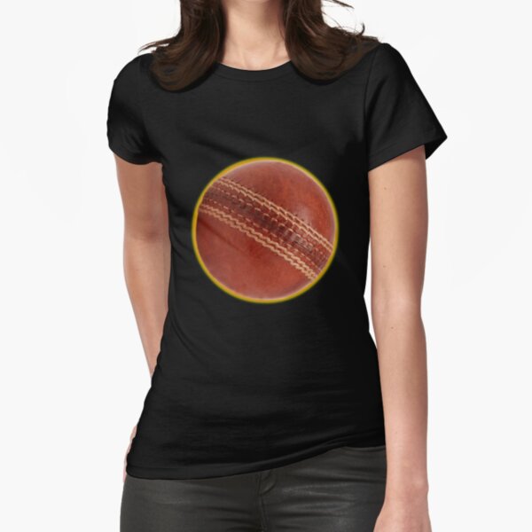 cricket ball Fitted T-Shirt