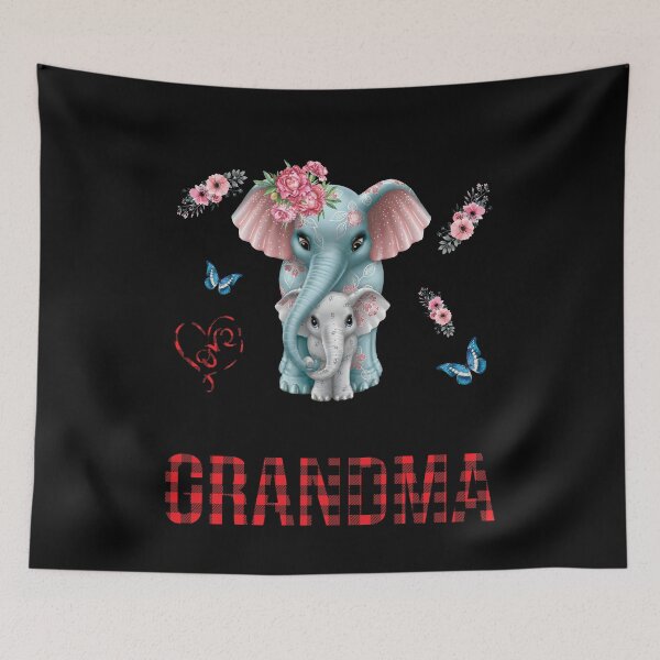 Item preview, I Never Knew How Much My Heart Could Hold Til Someone Called Me Grandma funny cute colorful vintage elephant designed and sold by beckadamr.