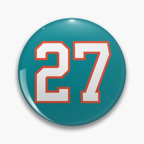 Item preview, Sports Number 27, white orange color lucky sport twenty seven designed and sold by ArtIsParty.