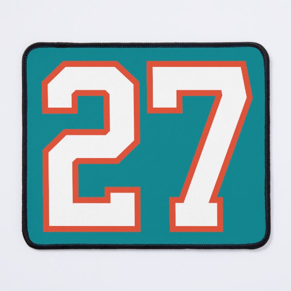 Item preview, Sports Number 27, white orange color lucky sport twenty seven designed and sold by ArtIsParty.