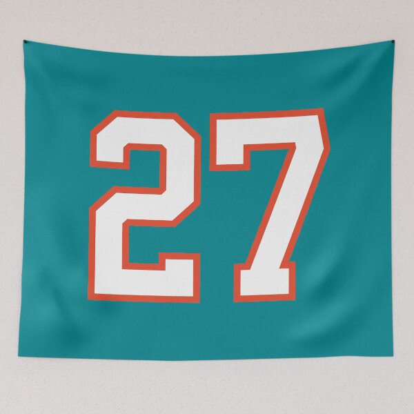 Item preview, Sports Number 27, white orange color lucky sport twenty seven designed and sold by ArtIsParty.