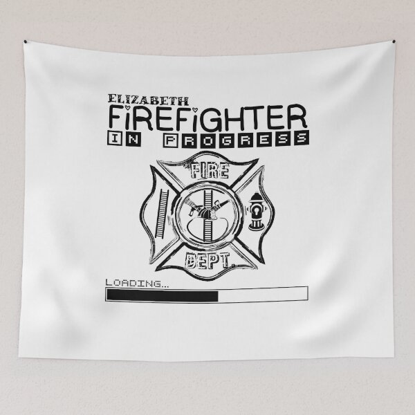 Item preview, Elizabeth | FIREFIGHTER in Progress | Future Firefighter | Black Text designed and sold by Loving-school.