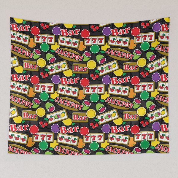 Item preview, Casino Jackpot Lucky Slot Machine Fruit Slots Pattern  designed and sold by HotHibiscus.