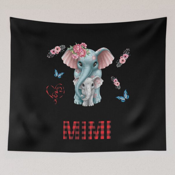 Item preview, I Never Knew How Much My Heart Could Hold Til Someone Called Me Mimi funny cute colorful vintage elephant designed and sold by beckadamr.