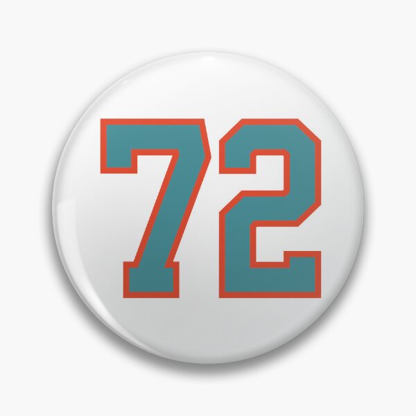 Item preview, 72 number, aqua orange lucky sports seventy two designed and sold by ArtIsParty.