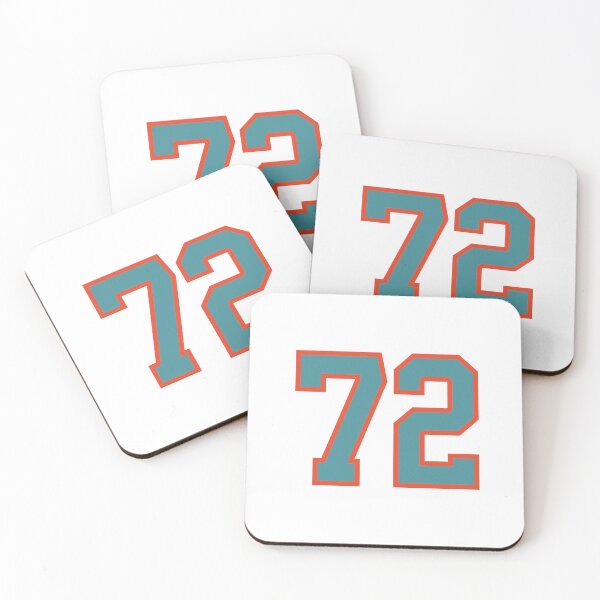 Item preview, 72 number, aqua orange lucky sports seventy two designed and sold by ArtIsParty.