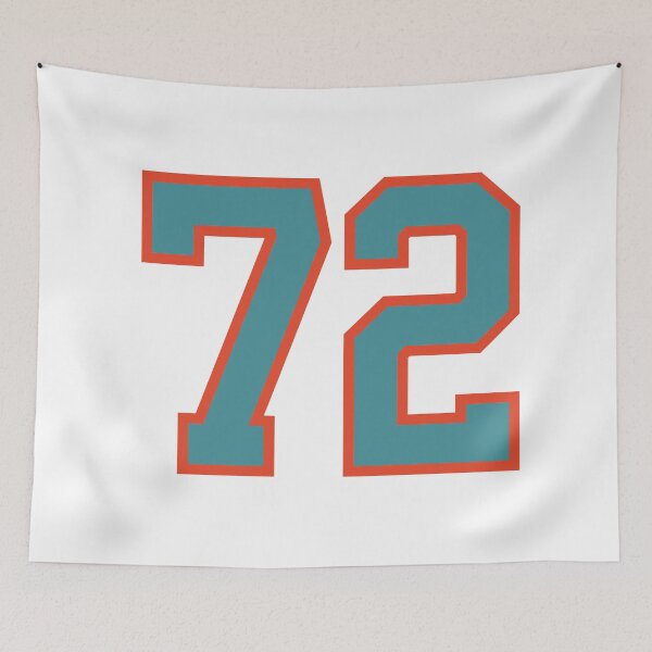 Item preview, 72 number, aqua orange lucky sports seventy two designed and sold by ArtIsParty.