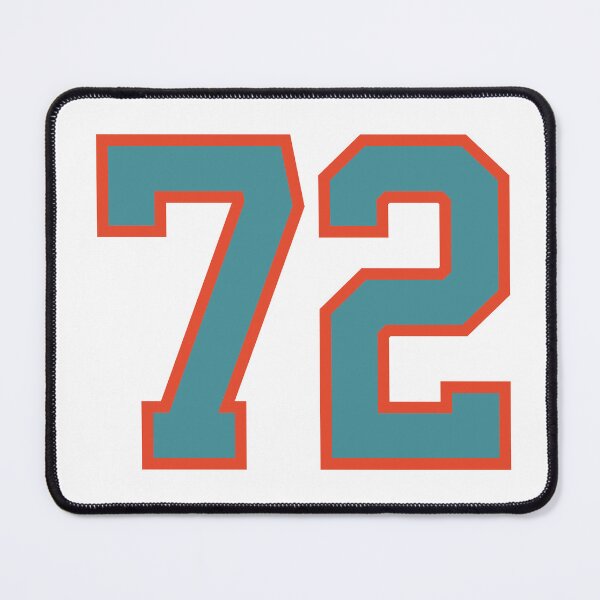 Item preview, 72 number, aqua orange lucky sports seventy two designed and sold by ArtIsParty.