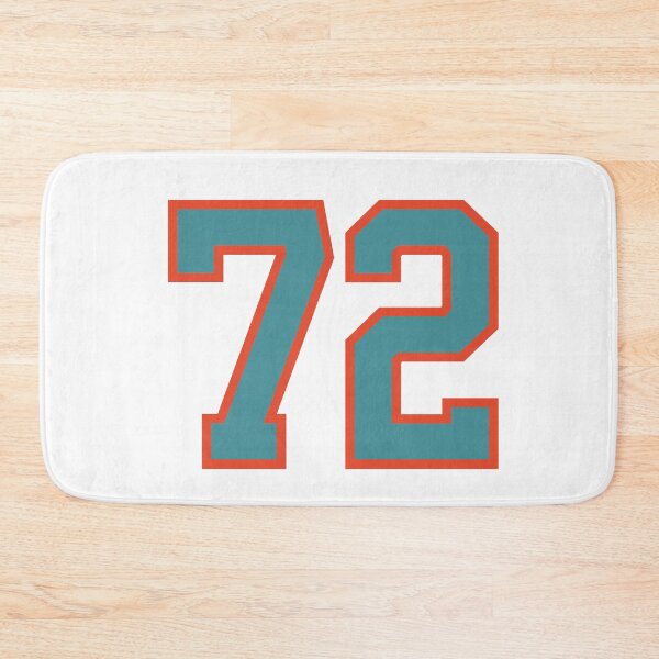 Item preview, 72 number, aqua orange lucky sports seventy two designed and sold by ArtIsParty.