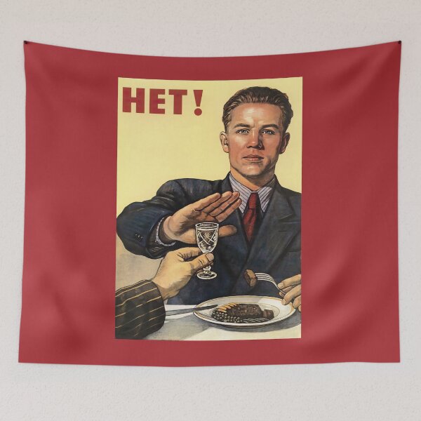 Item preview, Anti Alcohol Vintage Soviet Propaganda Poster. Kitchen Wall Art. Digitally Remastered. designed and sold by el-padre.