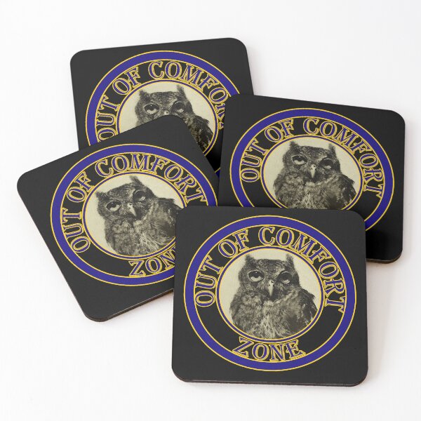 Item preview, 'Out of Comfort Zone' Old Book Owl - Funny Quotes Designs for T-shirts, stickers and other accessories. designed and sold by Ridiculam Toga.