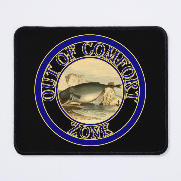 Item preview, 'Out of Comfort Zone' Old Book Whale - Funny Quotes Designs for T-shirts, stickers and other accessories. designed and sold by Ridiculam Toga.