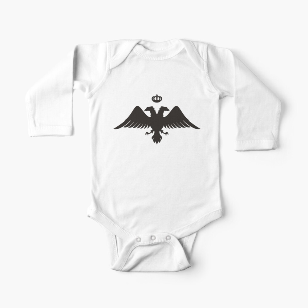 Doppelkopfige Adler Silhouette Mit Krone Baby Body Von Sifis Redbubble