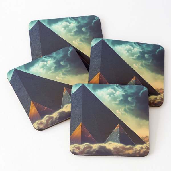 Item preview, Pyramids of Egypt Obsidian Pyramid Painting - AI Generated Art designed and sold by Vault256.