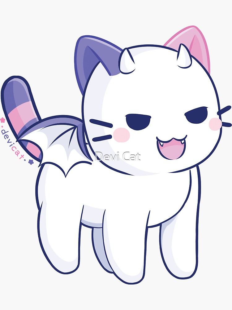 Thumbnail 3 of 3, Sticker, CandiCat Demon • 2022 designed and sold by devicatoutlet.
