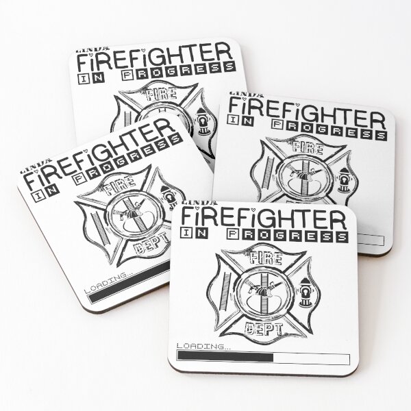 Item preview, Linda | FIREFIGHTER in Progress | Future Firefighter | Black Text designed and sold by Loving-school.