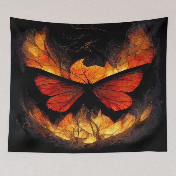 Item preview, Butterfly on fire Dark Theme designed and sold by Tekumart.